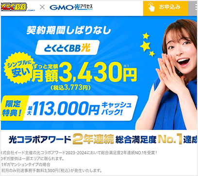 GMOとくとくBB光